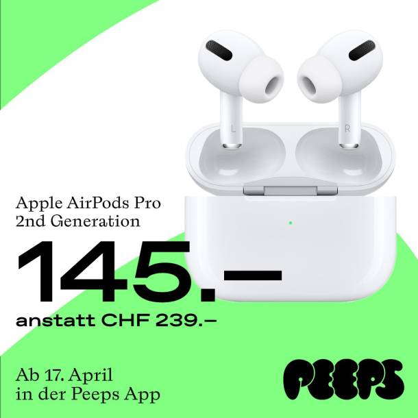 Image ad for Peeps' user acquisition campaign: Discounted AirPods Pro