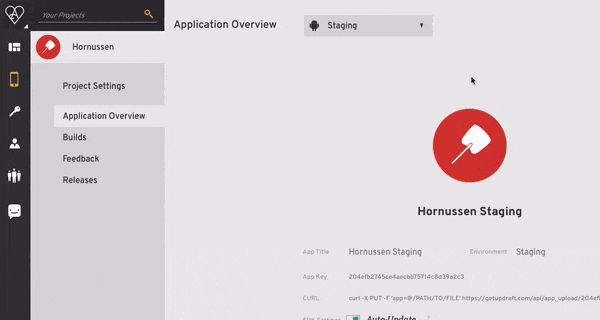 Switch between environments