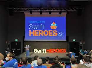 The stage of the Swift Heroes Conference
