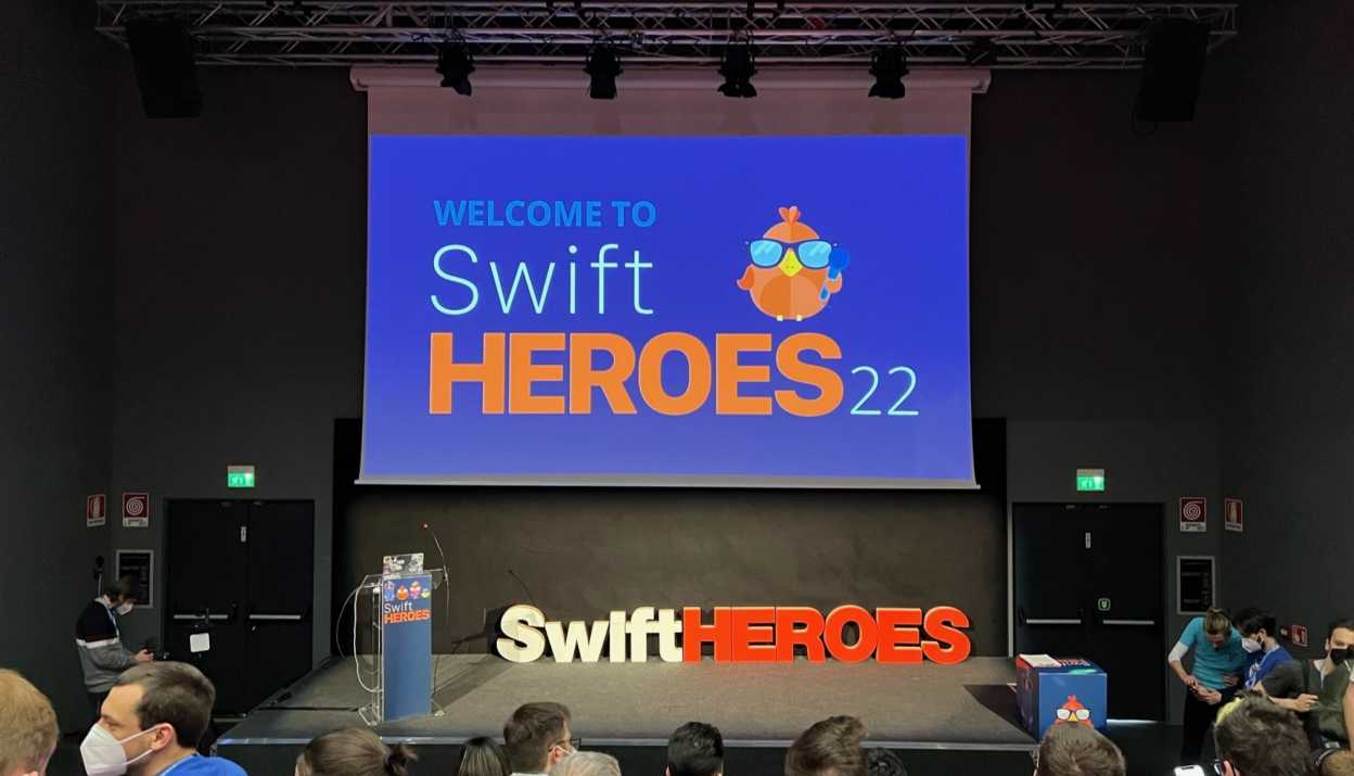 The stage of the Swift Heroes Conference