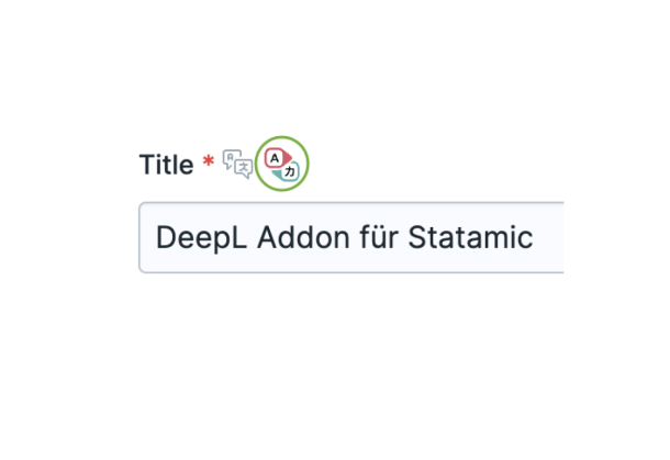 Übersetzungs Icon, das neben Textfeldern erscheint sobald das DeepL Addon installiert wurde