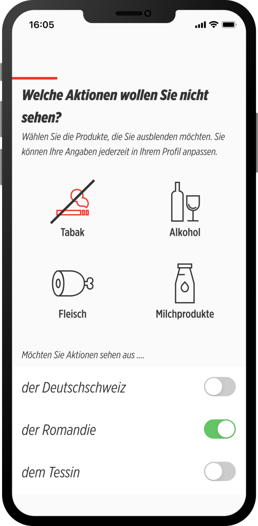 Finaler Screen Präferenzen