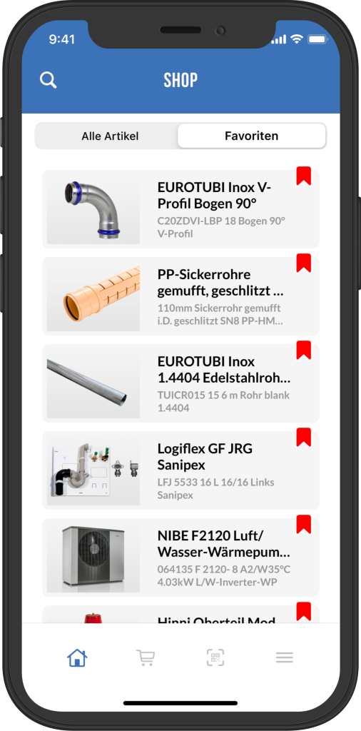 Favorisierte Artikel