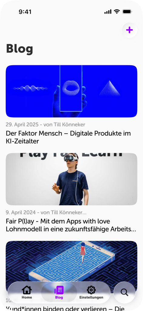 Screen mit iOS26 Tapbar