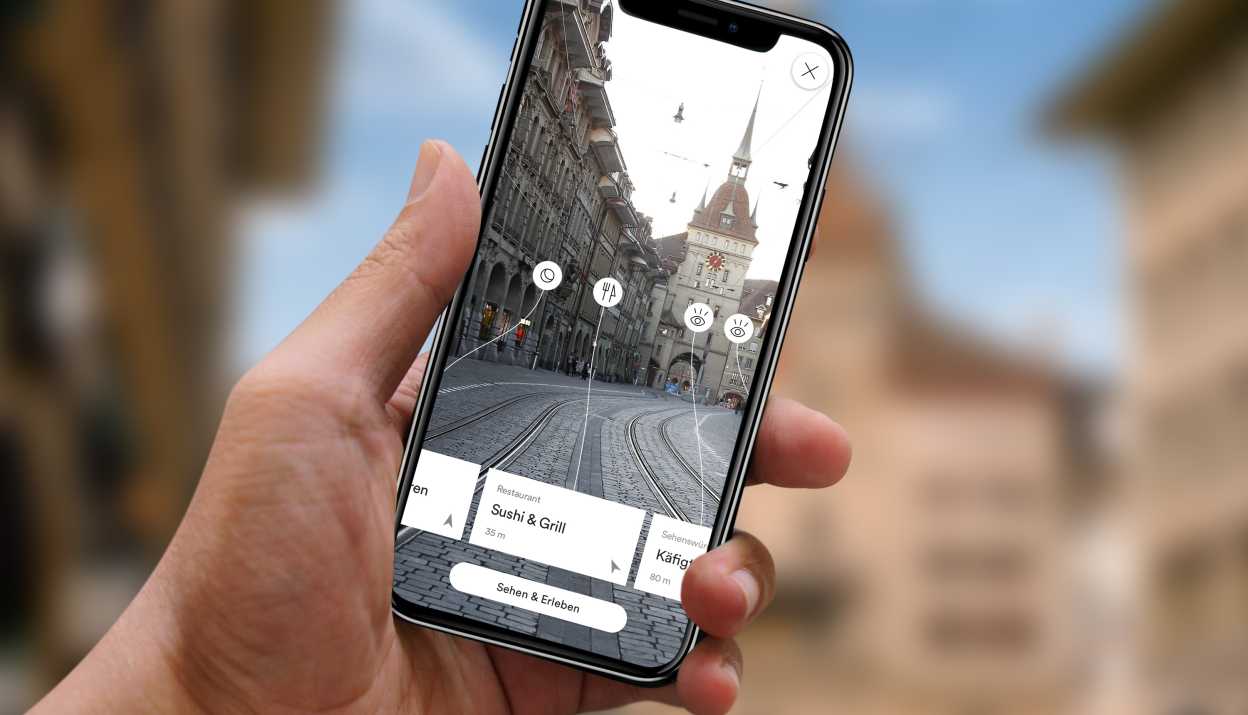 Bern Welcome App on Phone