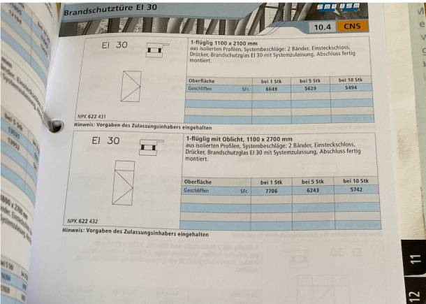 Page in Calculation aid for fire protection doors