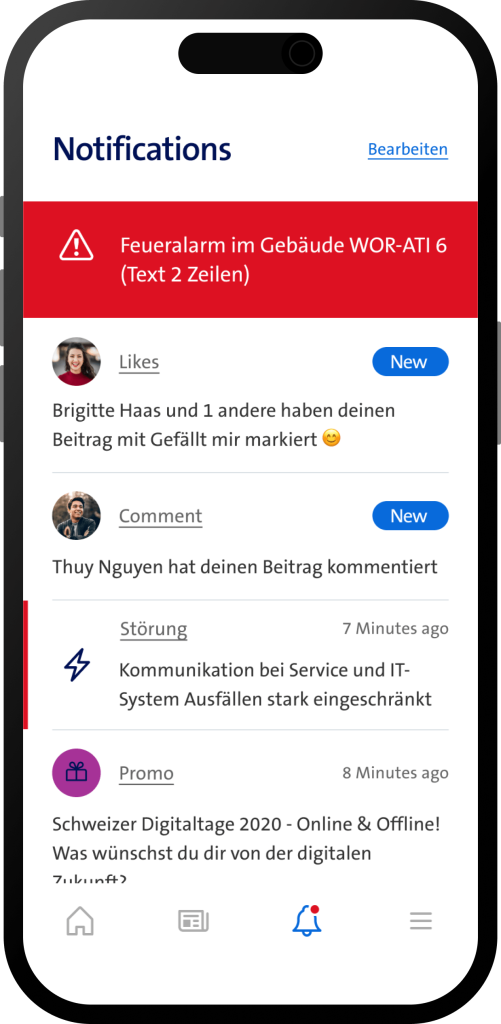 MIA Benachrichtigungen