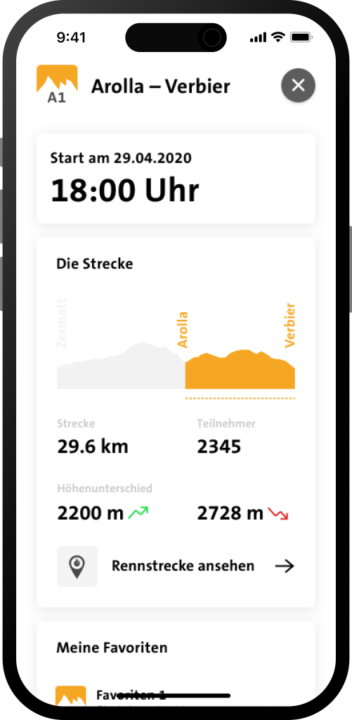 Detailansicht Etappe