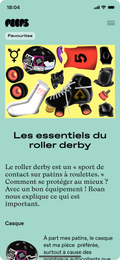 Contribution française sur les roller derbys