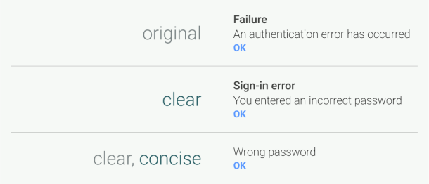 Edited error message, clear and concise